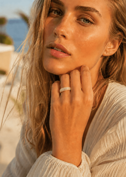Ring Crystal Shimmer - Verguld met 18k goud