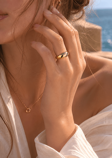 Ring Harmonia - Verguld met 18k goud