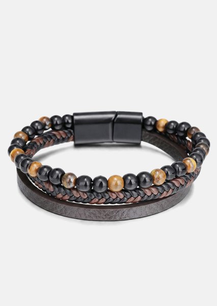 Leren armband Raven Bond