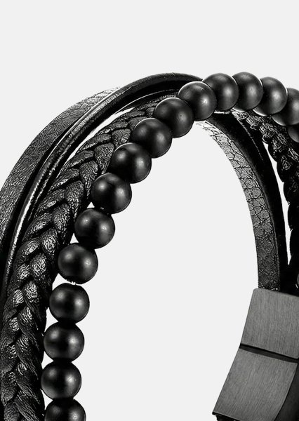 Leren armband Noble Noir