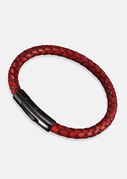 Leren armband Crimson Twine