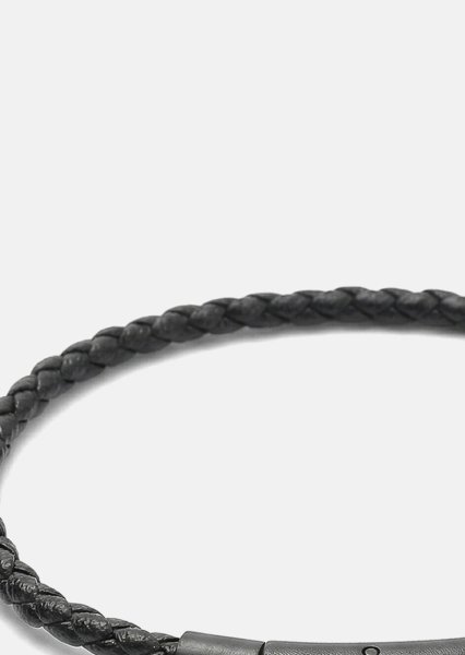 Leren armband Obsidian Loop