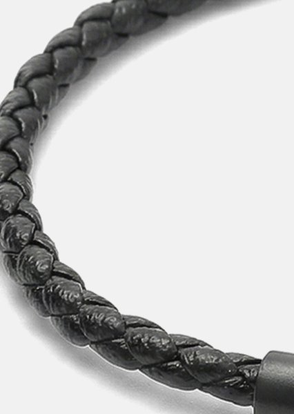 Leren armband Obsidian Loop