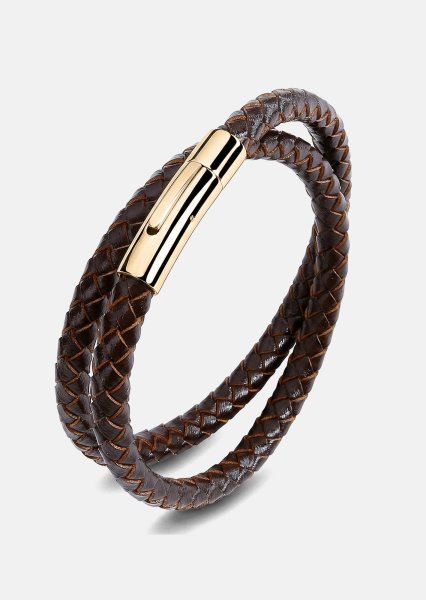 Leren armband Virtue Weave