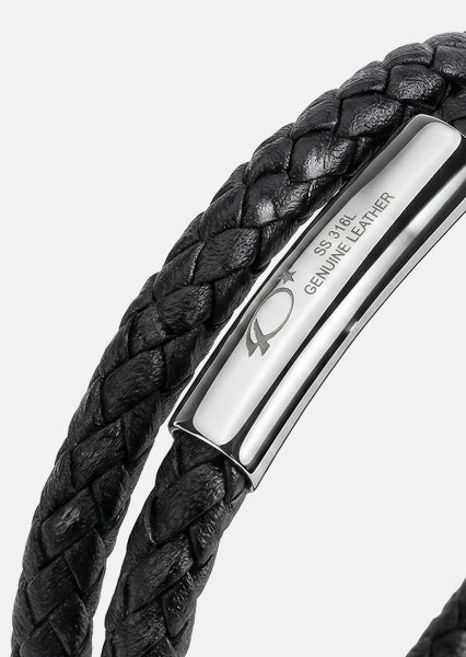 Leren armband Titan Thread