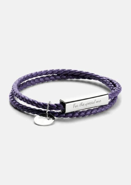 Leren armband Violet Edge
