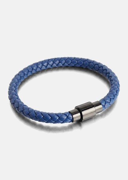 Leren armband Noble Blue