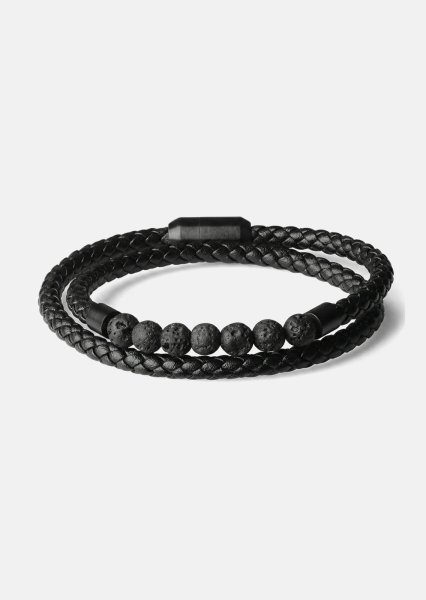 Leren armband Obsidian Grip
