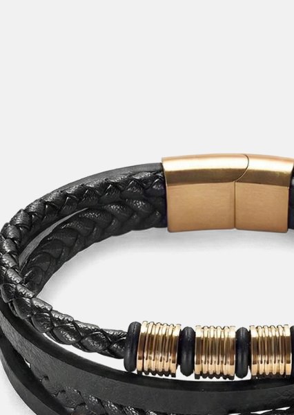 Leren armband Titan Bond