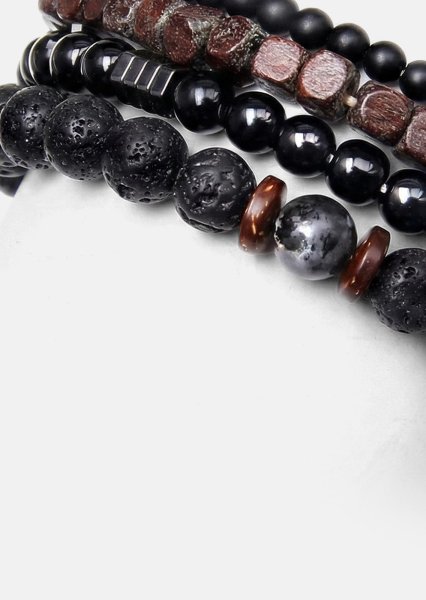 Kralenarmband Obsidian Knack