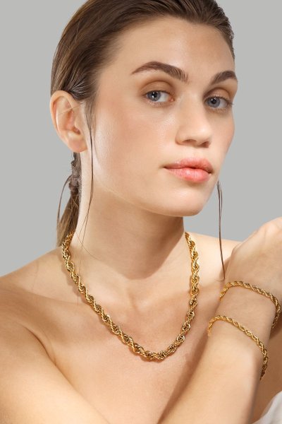 Armband Tresse - 18k Verguld
