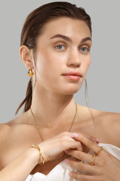 Ring Flow - Verguld met 18k goud