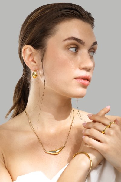 Ketting Flow - 18k Verguld
