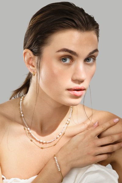 Ketting Pearl Harmony – 18k Verguld