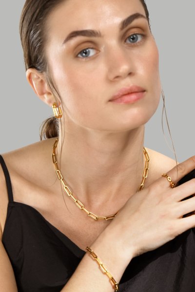 Ring Bold Chain - 18K Verguld
