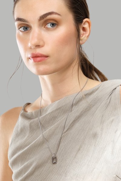 Ketting Geometrisk Grace – Verzilverd