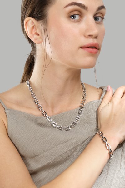 Ketting Chain Link – Verzilverd