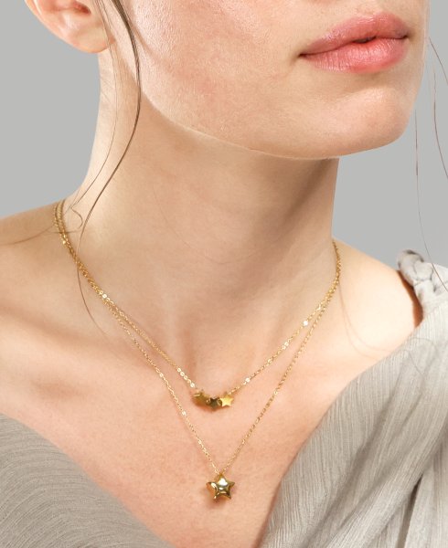 Ketting Stjärntrio – 18k Verguld