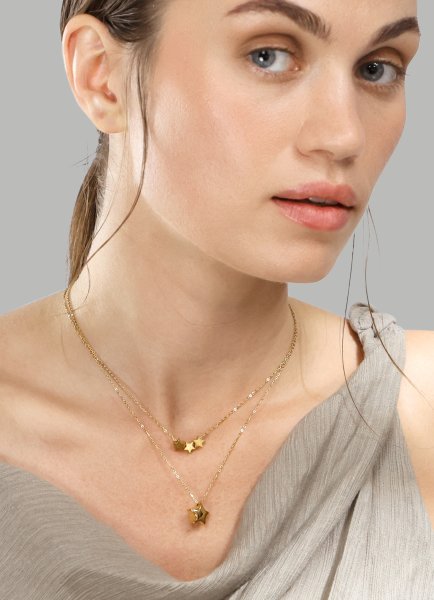 Ketting Stjärntrio – 18k Verguld