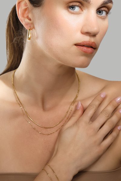 Oorbel TriBold - 18k Gold Plated