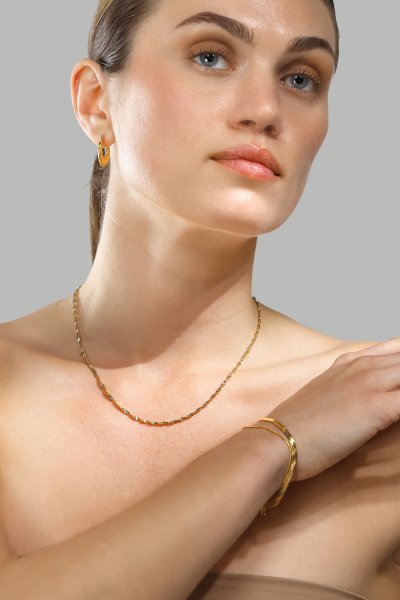 Ketting Twistad – 18k Verguld