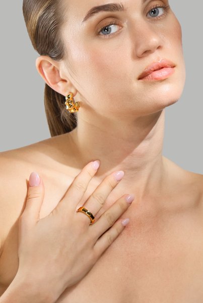 Ring Sculpted Flow - 18k Verguld