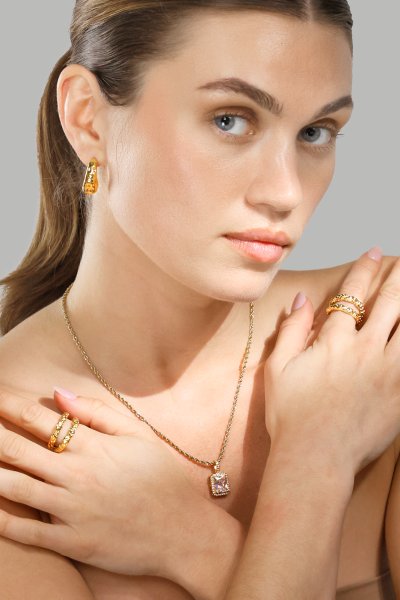 Ketting White Luxus - 18k Verguld