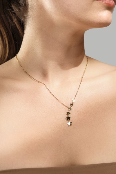 Ketting Stjärnfall - 18k Verguld