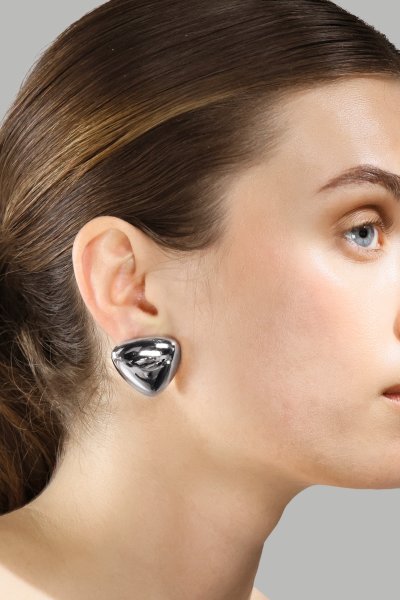 Oorbellen Bold Curve – Verzilverd