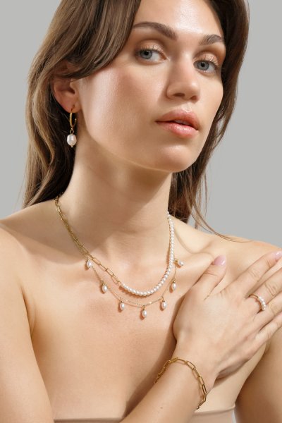 Ring Perla - Verguld met 18k goud