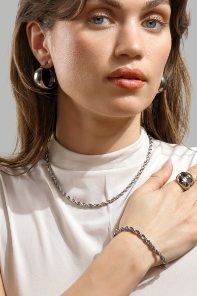 Ring Bold Flow - 18k Verzilverd