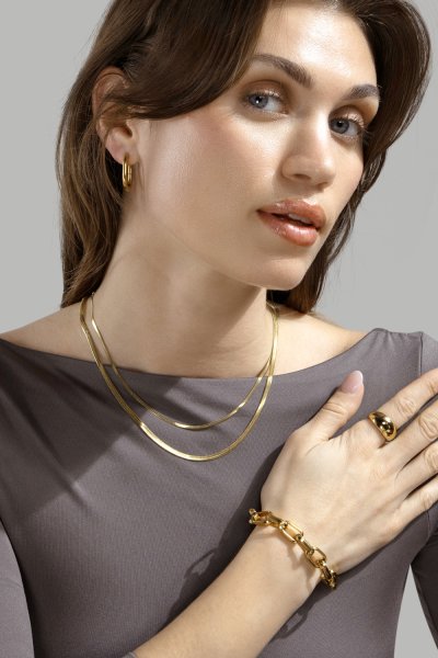 Ketting Trax - 18k Verguld