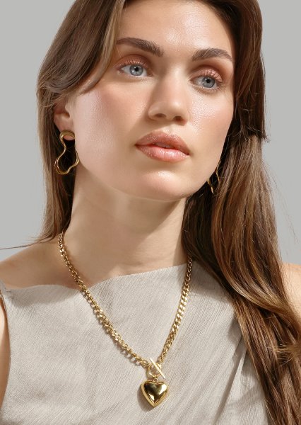 Fluid Glow Oorbel - 18k Verguld