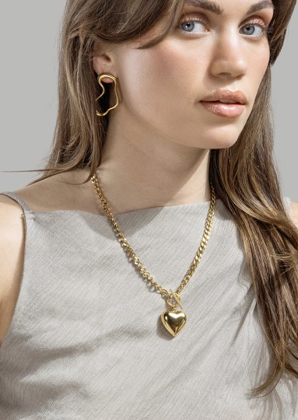 Fluid Glow Oorbel - 18k Verguld