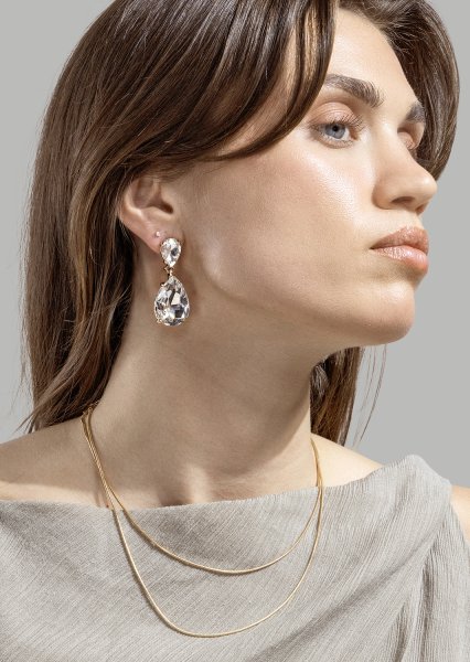 Azulora White Oorbellen – 18k Verguld