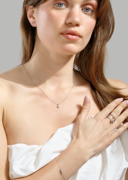 Heartlight Solitaire Ring - Verzilverd