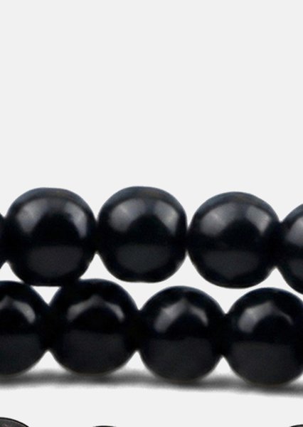 Kralenarmband Obsidian Halo