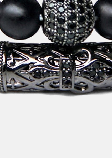 Kralenarmband Obsidian Crown
