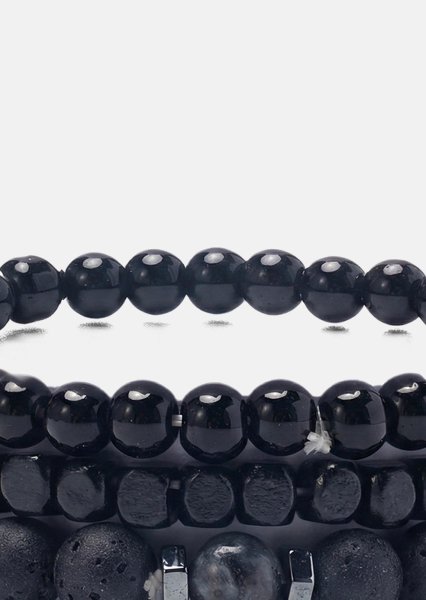 Kralenarmband Obsidian Edge