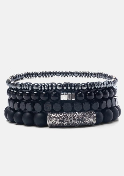 Kralenarmband Obsidian Trail