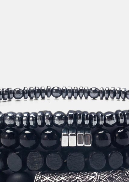 Kralenarmband Obsidian Trail