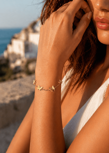 Armband Butterfly Dance - 18k Verguld