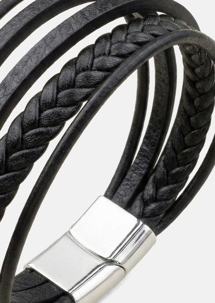 Leren armband Titan Veil
