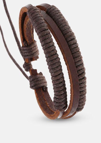 Leren armband Echelon Weave