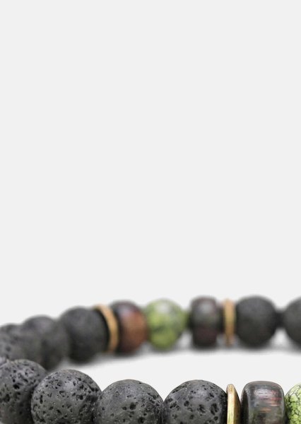 Kralenarmband Obsidian Whirl