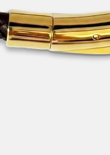 Leren armband Crown Weave