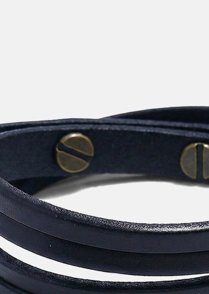 Leren armband Ebon Twist