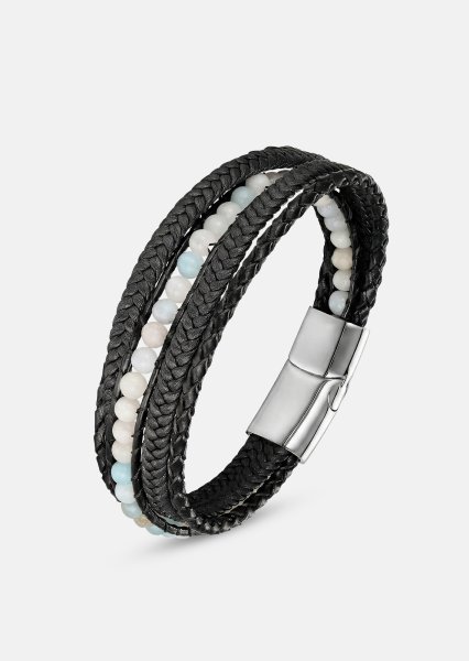 Leren armband Titan Leaf