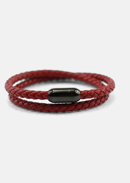 Leren armband Crimson Edge