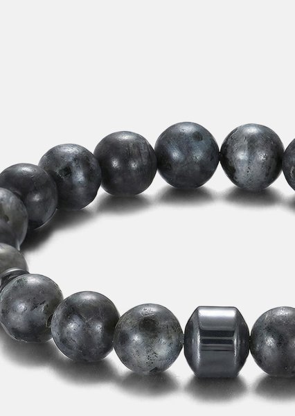 Kralenarmband Obsidian Charm